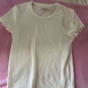 Scalloped madewell t shirt